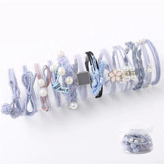 12pcs Elastic Hair Tie Hair Accessories For Women Rubber Band Ponytail Holders