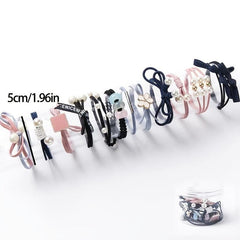 12pcs Elastic Hair Tie Hair Accessories For Women Rubber Band Ponytail Holders