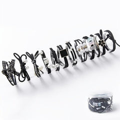 12pcs Elastic Hair Tie Hair Accessories For Women Rubber Band Ponytail Holders