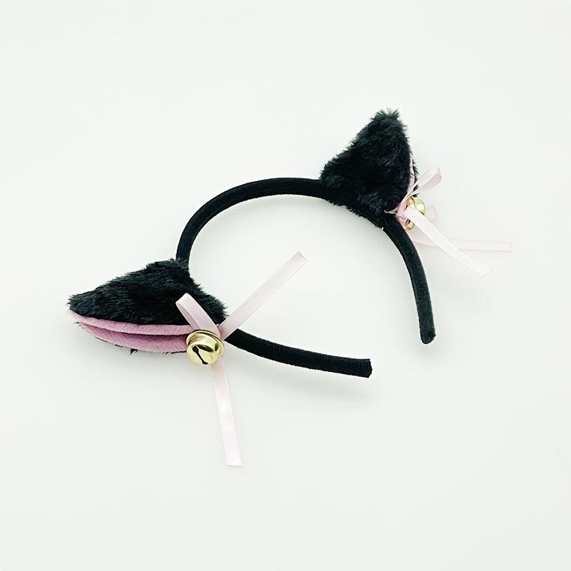 Cat Ears Bell Headband Girls Cosplay Lightweight Party Gift Hair Accessory