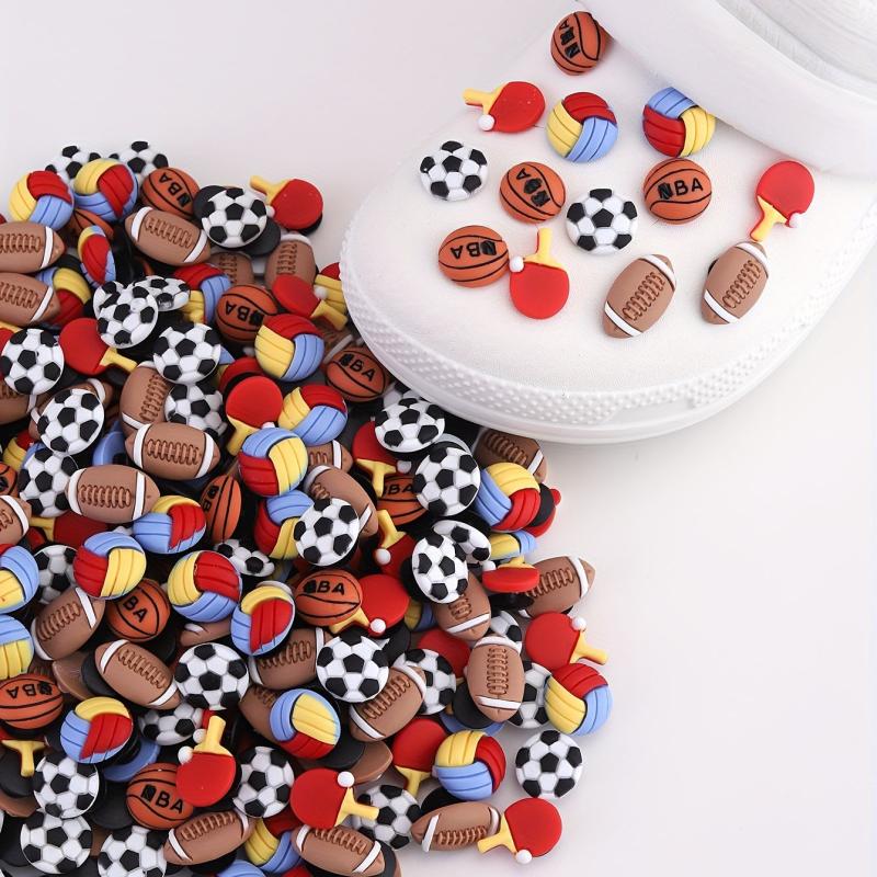 Football Shape Shoe Charm Clogs Shoe Buckle DIY Accessories Decoration