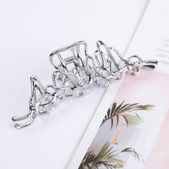 Wavy Irregular Shape Hair Claw Metal Shark Claw Non-slip Back Head Clip