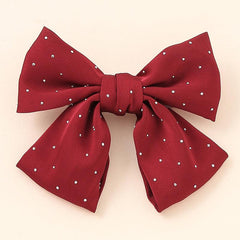 Sweet Rhinestone Bow Hair Clip for Women