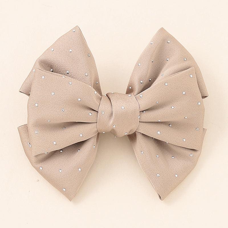 Sweet Rhinestone Bow Hair Clip for Women