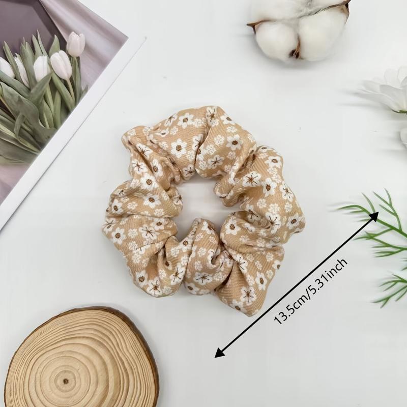 Colorful Floral Boho Large Scrunchies Hair Accessories