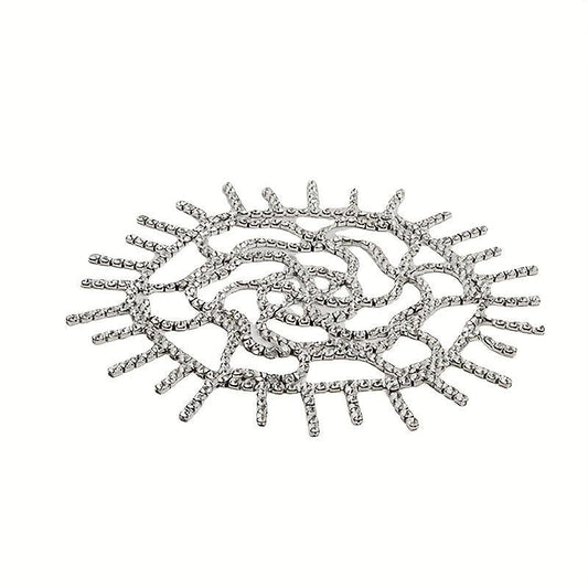 Rhinestone Tassel Cap Headpiece Glitter Head Chain Flapper Hair Cap