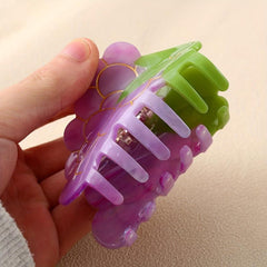 Acetate Purple Grape Hair Claw Clip for Girls