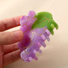 Acetate Purple Grape Hair Claw Clip for Girls