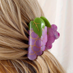Acetate Purple Grape Hair Claw Clip for Girls