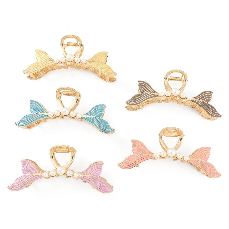 Metal Fishtail Large Hair Claw Shark Claw Ponytail Holder