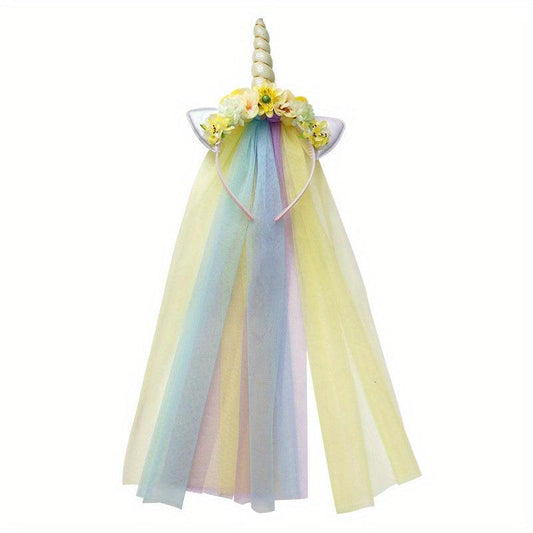 Colorful Unicorn Headband Hair Ornament for Party