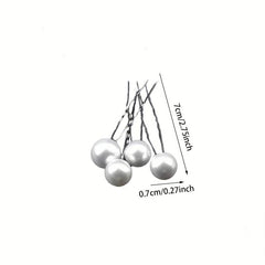 10pcs Faux Pearl Bridal Hair Pin Wedding U-Shaped Hair Fork Women Girls Styling