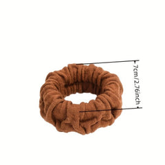 5pcs Thickened Pleated Hair Tie for Curly Hair Hairstyle