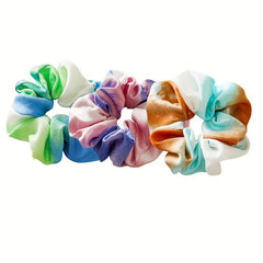 Tie Dye Scrunchies Hair Tie Elastic Ponytail Holder Hair Accessories