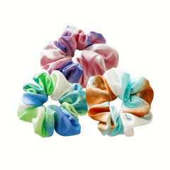Tie Dye Scrunchies Hair Tie Elastic Ponytail Holder Hair Accessories