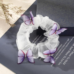 Mesh Butterfly Hair Ring Embroidery Large Hair Ring Female