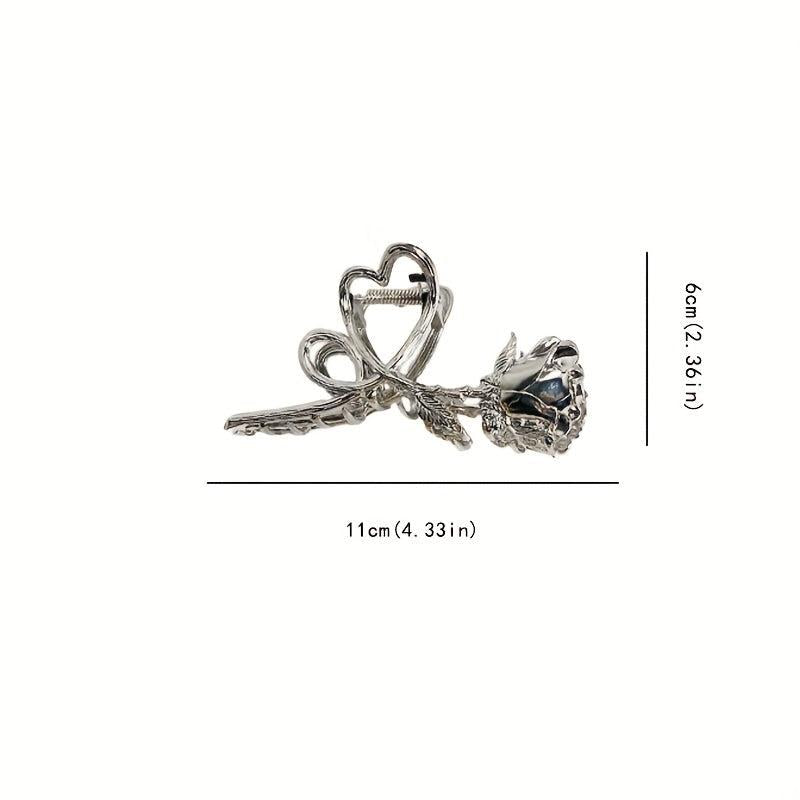 Wave Metal Hair Claw Faux Pearl Shark Claw Ponytail Holder Hair Accessories