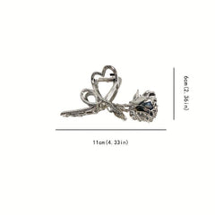 Wave Metal Hair Claw Faux Pearl Shark Claw Ponytail Holder Hair Accessories