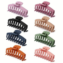 8Pcs Large Matte Hair Claw For Thick Hair Non Slip Hair Clips Women Girls