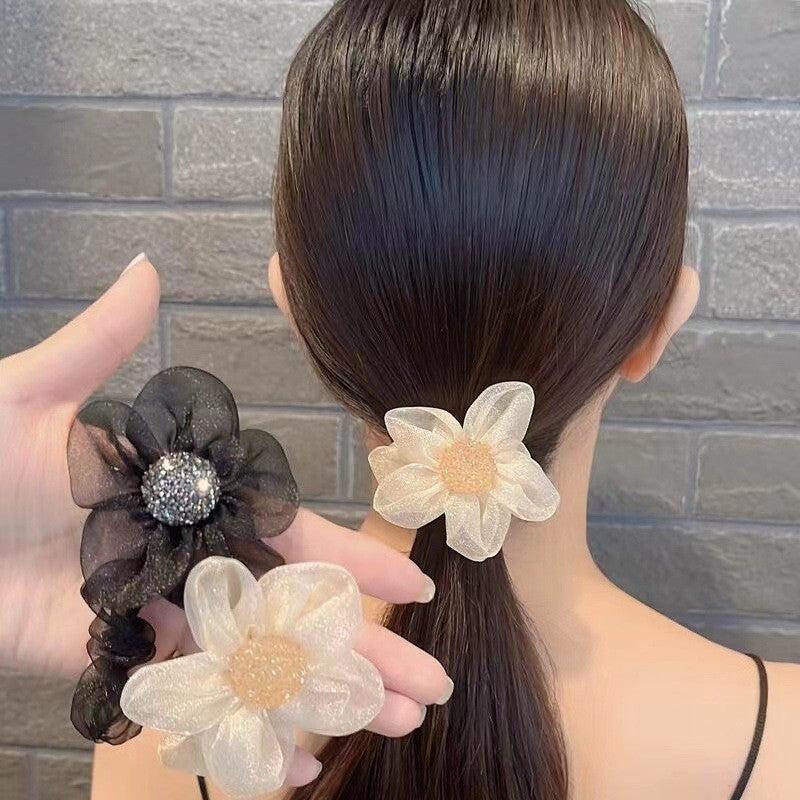 Crystal Hair Ties Scrunchies Ponytail Holder