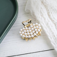 Faux Pearl Hair Claw Clip Strong Hold Grip Hair Jaw Clip