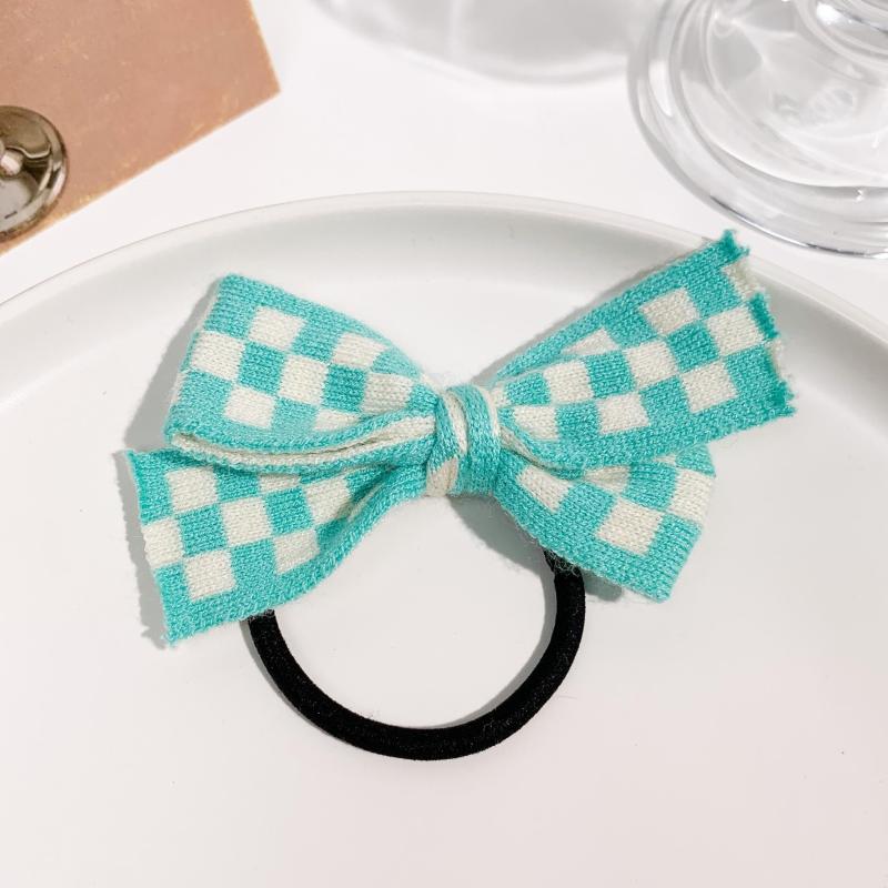 Colorful Plaid Bowknot Hair Tie Elastic Hair Tie Hair Accessories For Women