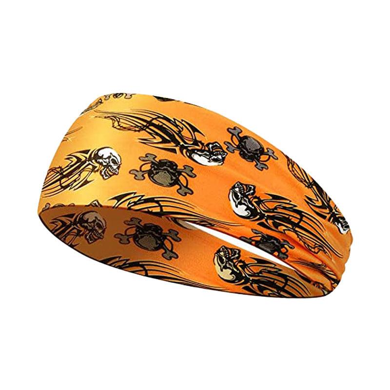 Halloween Printed Headband Skull Pumpkin Pattern Hair Band