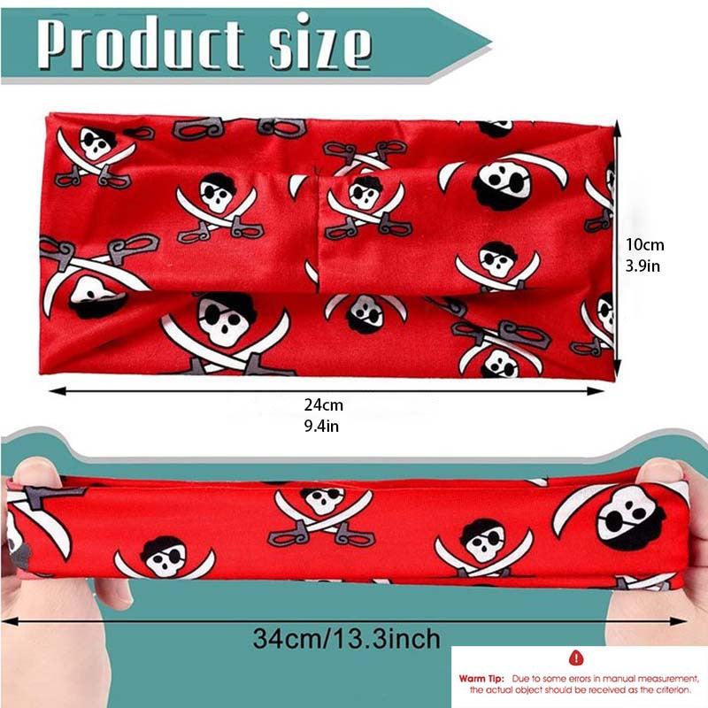 Halloween Printed Headband Skull Pumpkin Pattern Hair Band