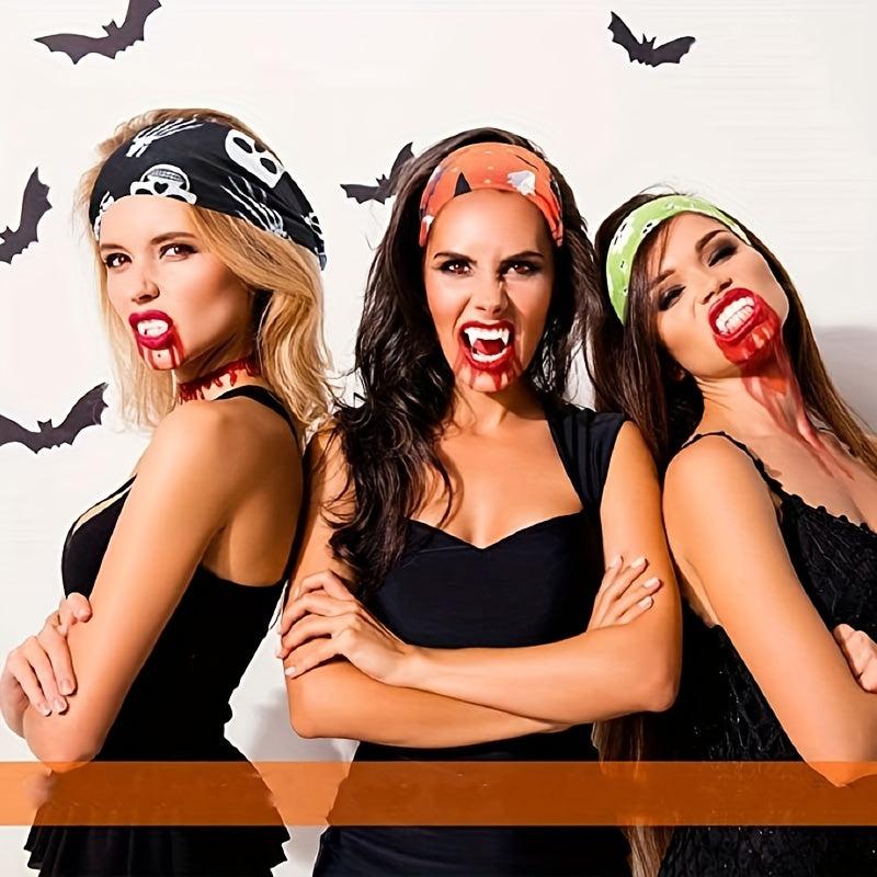 Halloween Printed Headband Skull Pumpkin Pattern Hair Band