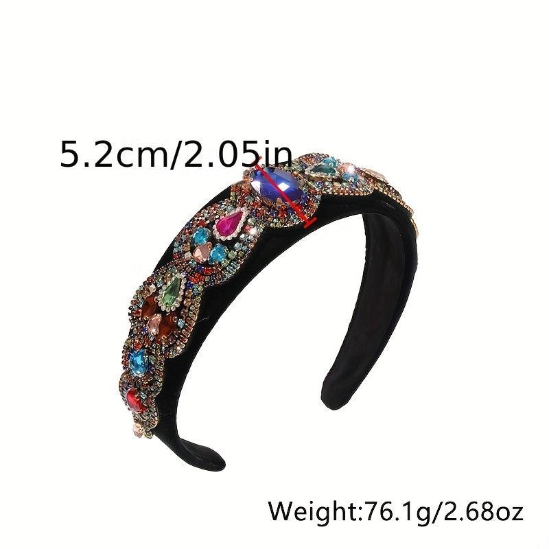 Colorful Rhinestone Padded Headband Sparkle Hair Band