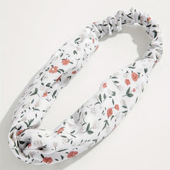 Floral Printed Cross Headband Stretchy Headdress Hair Accessories