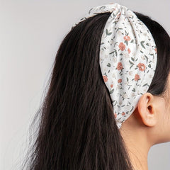 Floral Printed Cross Headband Stretchy Headdress Hair Accessories