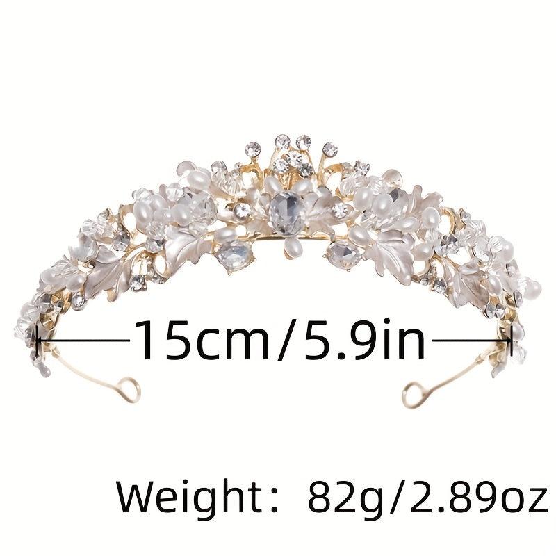 Vintage Silvery Crown Headwear Rhinestone Crystal Wedding Hair Accessories