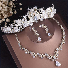 Vintage Silvery Crown Headwear Rhinestone Crystal Wedding Hair Accessories