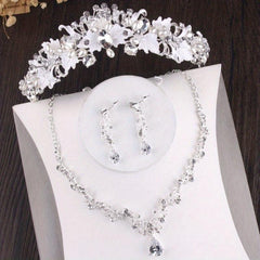 Vintage Silvery Crown Headwear Rhinestone Crystal Wedding Hair Accessories