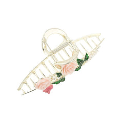 Rose Hair Claw Clip Pearl Metal Hair Clip For Women Girls Ladies Hair Accessorie