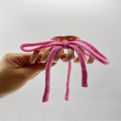Hollow Hair Claw with Colorful Shoelace Non-slip Ponytail Holder