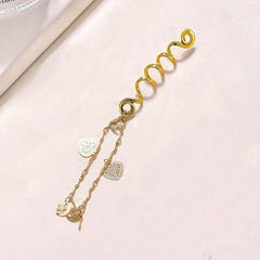 Golden Pendant Hair Jewelry for Braids Tassels Loc Accessories