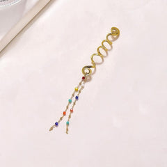 Golden Pendant Hair Jewelry for Braids Tassels Loc Accessories