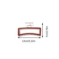 Large Sweet Hair Claw Hollow Rectangle Shaped Hair Claw Women Non-slip