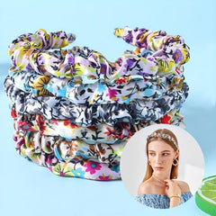Floral Pattern Headband Colorful Hair Band Flower Printed Hair Band