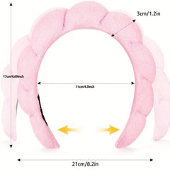 2pcs Sponge Head Hoop For Wash Face or Facial Style Headband