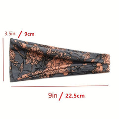 Boho Wide Headband Yoga Sweatband Hair Accessory