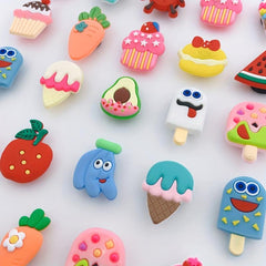 24pcs Cake Shape Shoe Charms DIY Decoration Set
