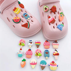 24pcs Cake Shape Shoe Charms DIY Decoration Set
