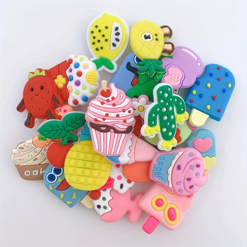 24pcse Cake Shape Shoe Charms DIY Decoration