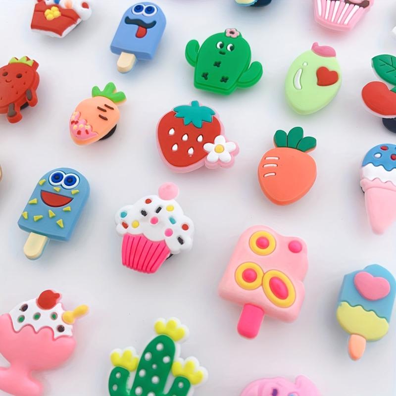 24pcse Cake Shape Shoe Charms DIY Decoration