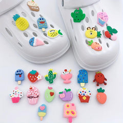 24pcse Cake Shape Shoe Charms DIY Decoration