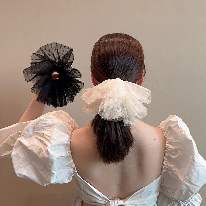 Large Lace Hair Ties Mesh Hair Tie Scrunchies Wedding Hair Accessories