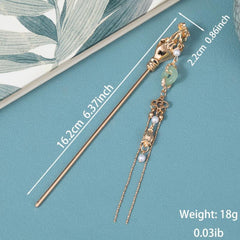 Hanfu Hairpin Faux Pearl Jade Tassel Hair Pin Vintage Chinese Style Cheongsam